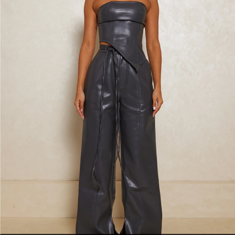 NWT Grey Wide Leg Pants, UK8/US4